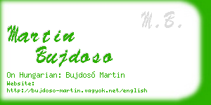 martin bujdoso business card